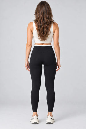 WEARHUB Nylon-Spandex Barely-There Yoga Leggings — WHZ107 — product, back view