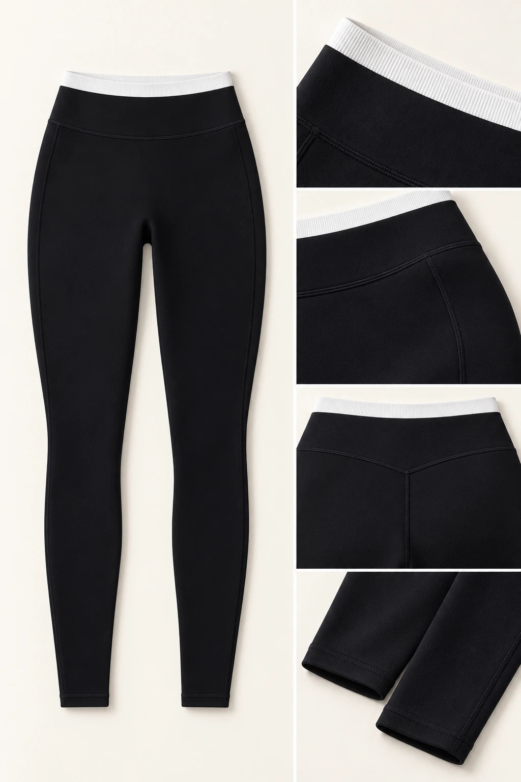 WEARHUB Nylon-Spandex Barely-There Yoga Leggings — WHZ107 — product, details view