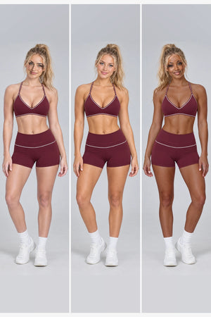 WEARHUB Nylon-Spandex Brushed Active Shorts — WHZ108 — product, multiracial view