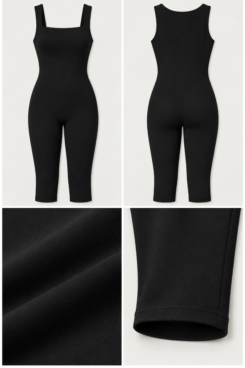 WEARHUB Nylon-Spandex Barely-There Active Jumpsuit — WHZ110 — product, details view