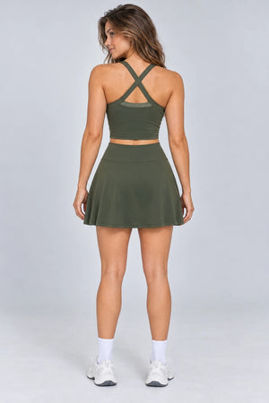 WEARHUB Nylon-Spandex Barely-There Active Skirt — WHZ114 — product, back view