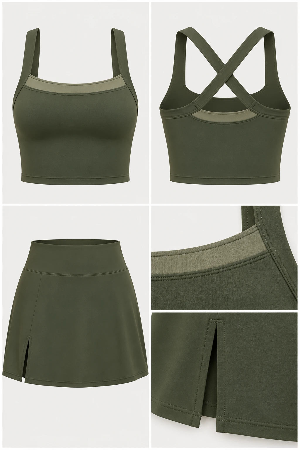 WEARHUB Nylon-Spandex Barely-There Active Skirt — WHZ114 — product, details view