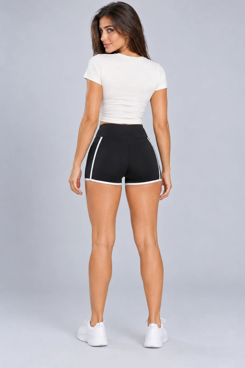 WEARHUB Nylon-Spandex Barely-There Active Shorts — WHZ116 — product, back view