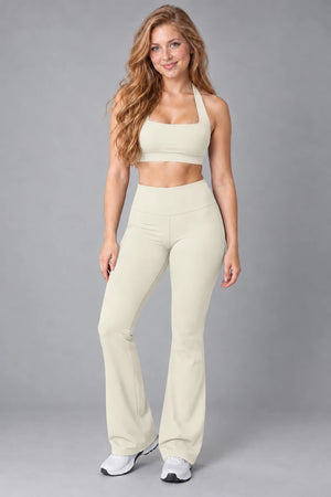 WEARHUB Nylon-Spandex Cloud-Soft Sports Bra — WHZ117 — Light Apricot, color front view