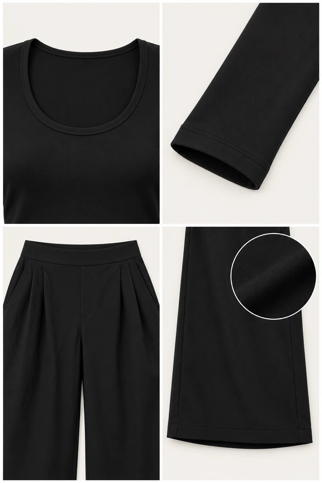 WEARHUB Nylon-Spandex Brushed Long-Sleeve Active Top — WHZ122 — product, details view