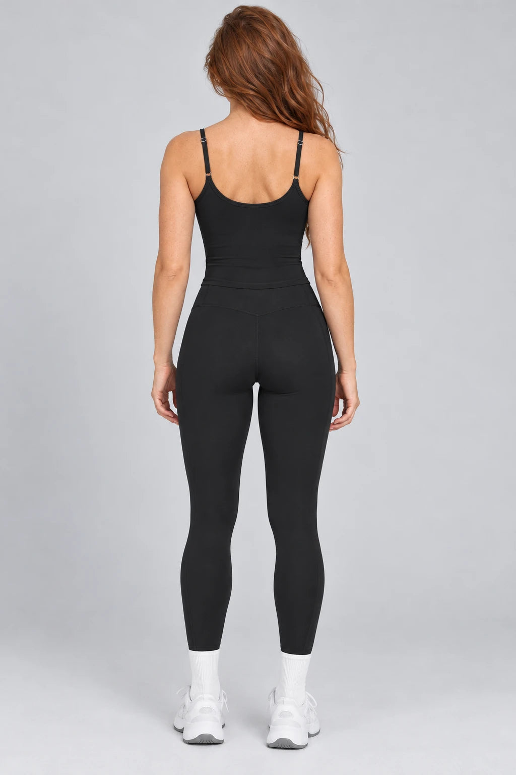 WEARHUB Nylon-Spandex Brushed Active Tank — WHZ123 — product, back view