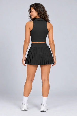 WEARHUB Nylon-Spandex Cloud-Soft Active Skirt — WHZ125 — product, back view