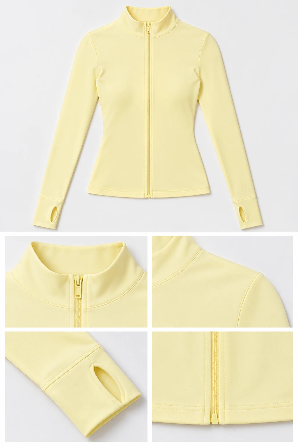 WEARHUB Nylon-Spandex Barely-There Long-Sleeve Active Top — WHZ126 — product, details view