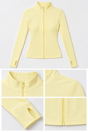 WEARHUB Nylon-Spandex Barely-There Long-Sleeve Active Top — WHZ126 — product, details view