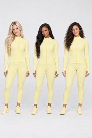 WEARHUB Nylon-Spandex Barely-There Long-Sleeve Active Top — WHZ126 — product, multiracial view