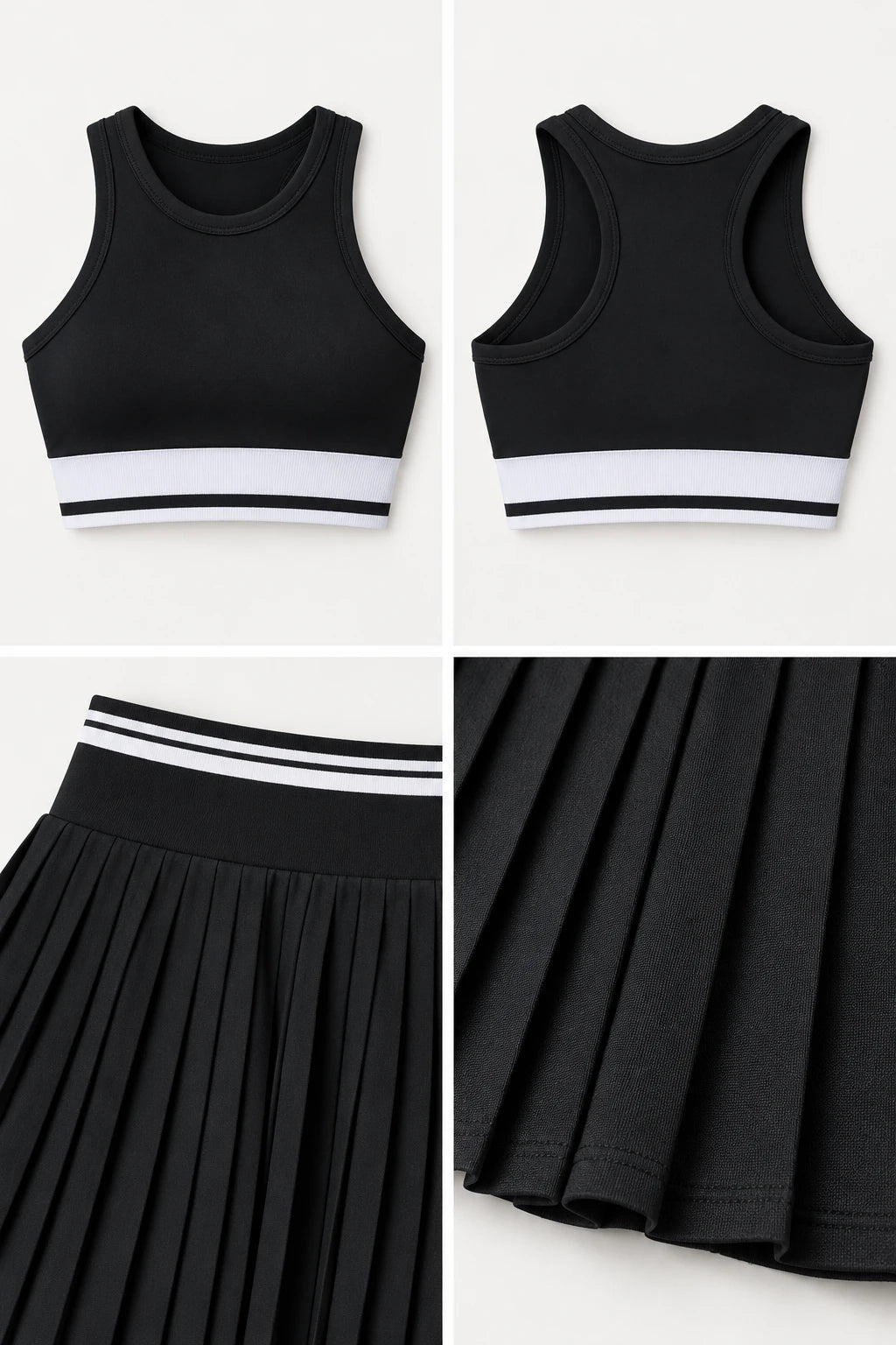 WEARHUB Nylon-Spandex Seamless Active Skirt — WHZ127 — product, details view
