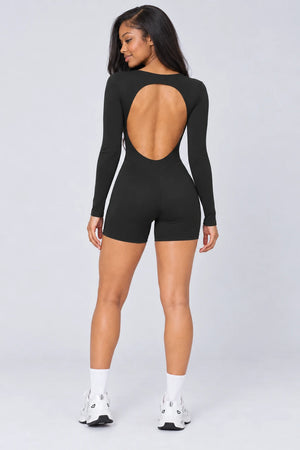 WEARHUB Nylon-Spandex Barely-There Active Dress — WHZ128 — product, back view