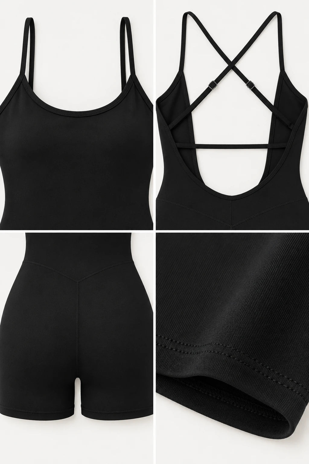 WEARHUB Nylon-Spandex Barely-There Active Jumpsuit — WHZ136 — product, details view