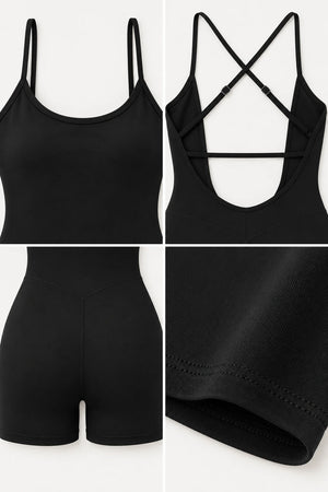 WEARHUB Nylon-Spandex Barely-There Active Jumpsuit — WHZ136 — product, details view