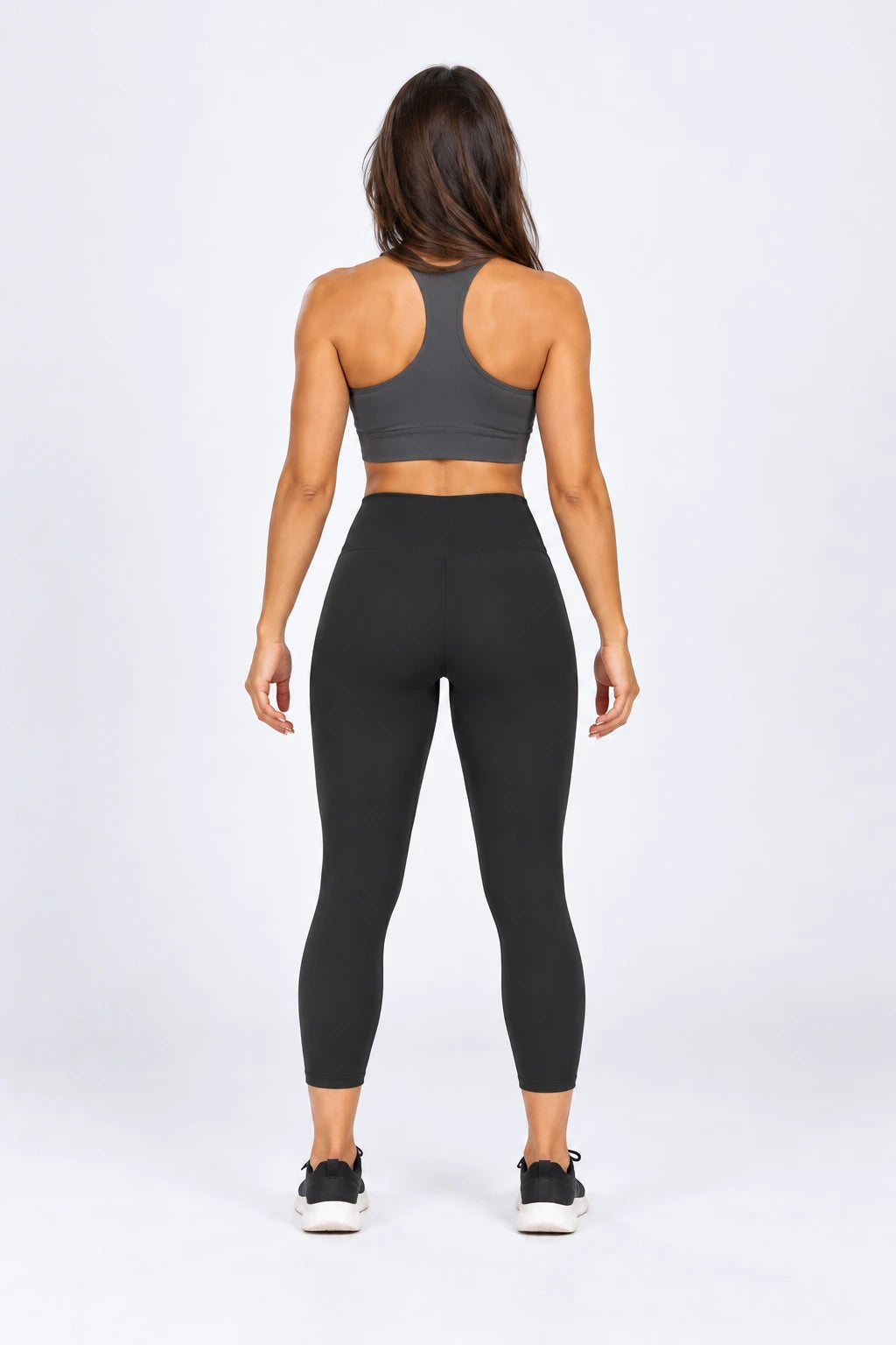 WEARHUB Nylon-Spandex Brushed Yoga Leggings — WHZ140 — product, back view