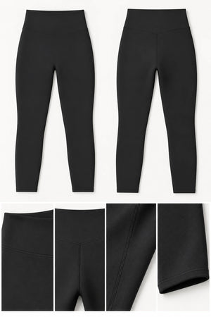 WEARHUB Nylon-Spandex Brushed Yoga Leggings — WHZ140 — product, details view