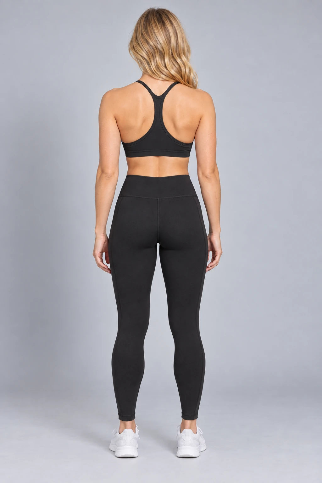 WEARHUB Nylon-Spandex Brushed Sports Bra — WHZ141 — product, back view