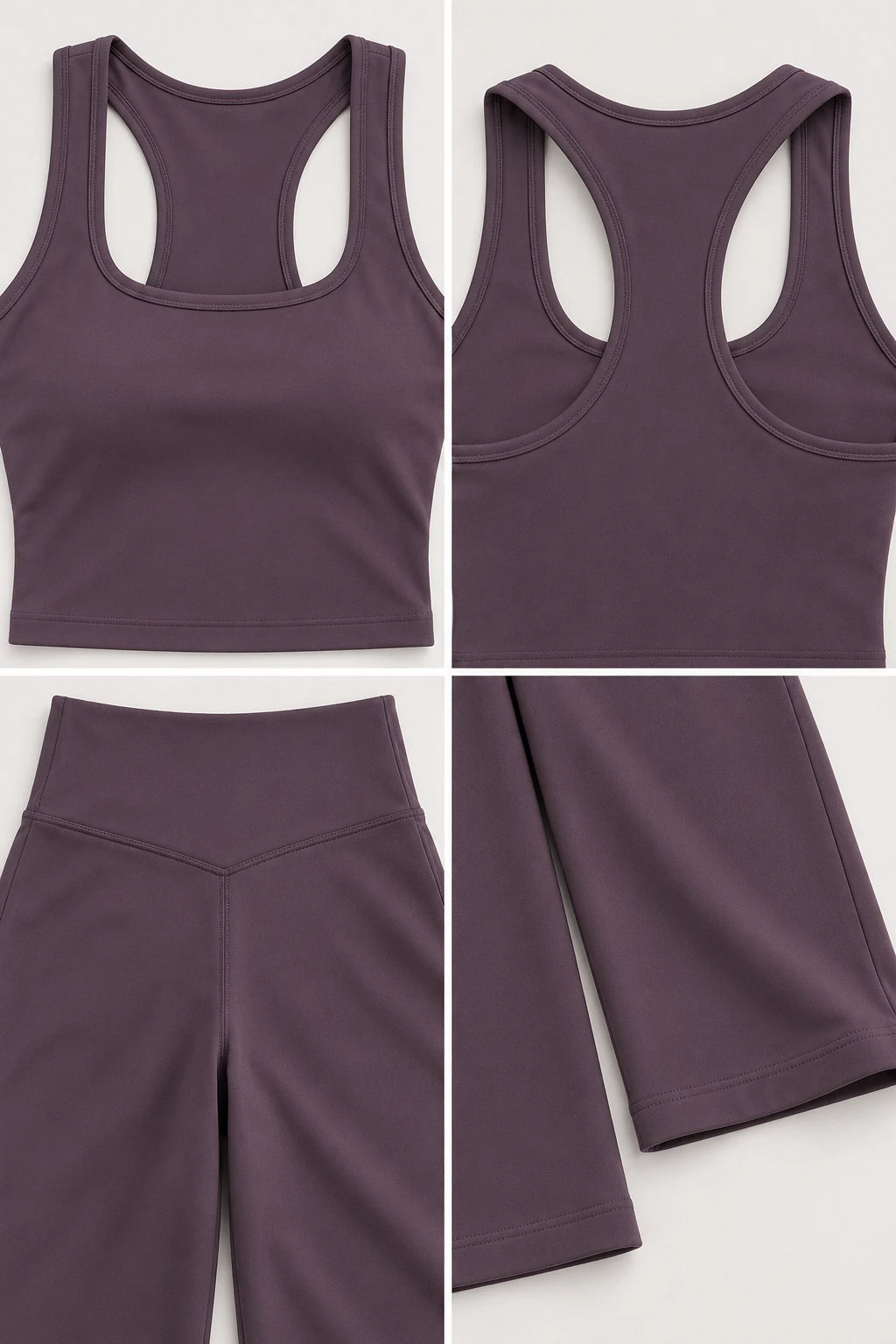 WEARHUB Nylon-Spandex Brushed Active Tank — WHZ142 — product, details view