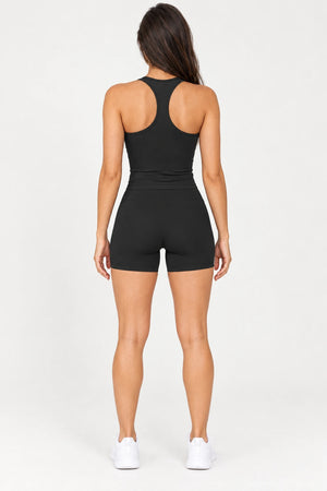 WEARHUB Nylon-Spandex Brushed Active Tank — WHZ143 — product, back view