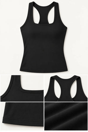 WEARHUB Nylon-Spandex Brushed Active Tank — WHZ143 — product, details view