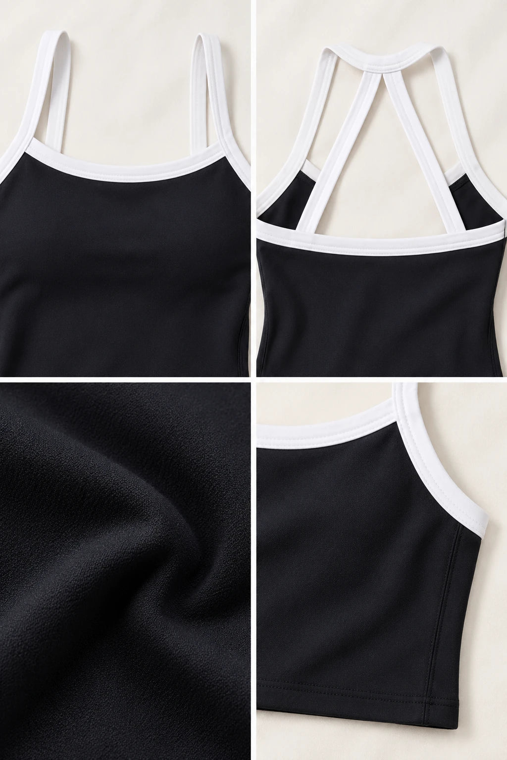 WEARHUB Nylon-Spandex Barely-There Active Tank — WHZ145 — product, details view