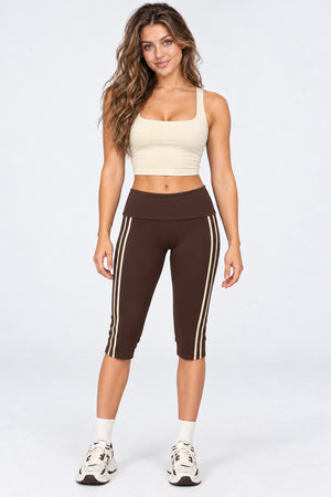 WEARHUB Nylon-Spandex Barely-There Mid-Length Active Shorts — WHZ146 — Black Coffee, color front view