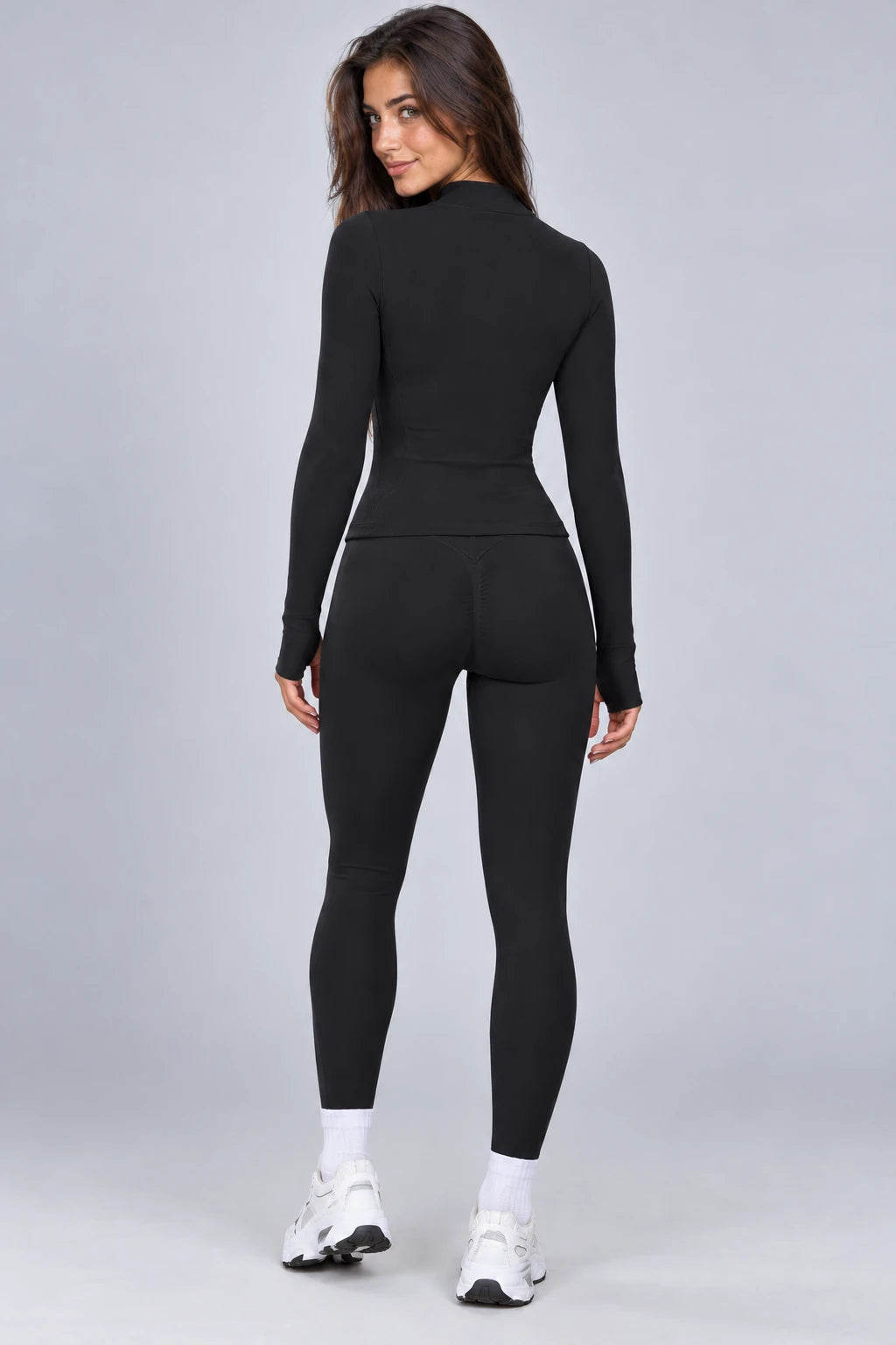 WEARHUB Nylon-Spandex Seamless Active Jacket — WHZ149 — product, back view