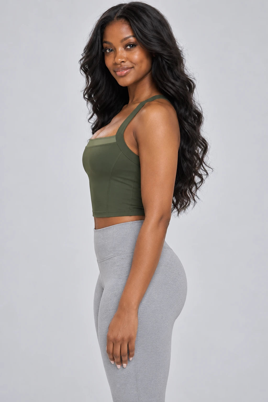 WEARHUB Nylon-Spandex Barely-There Active Tank — WHZ151 — product, side view