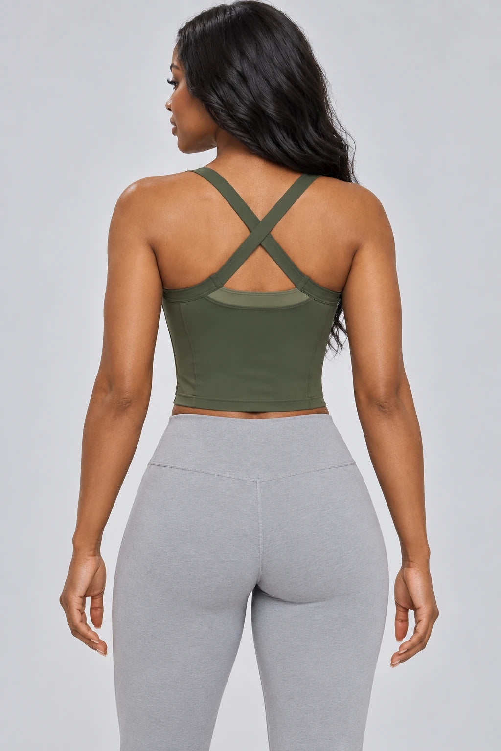 WEARHUB Nylon-Spandex Barely-There Active Tank — WHZ151 — product, back view
