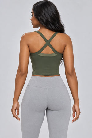 WEARHUB Nylon-Spandex Barely-There Active Tank — WHZ151 — product, back view